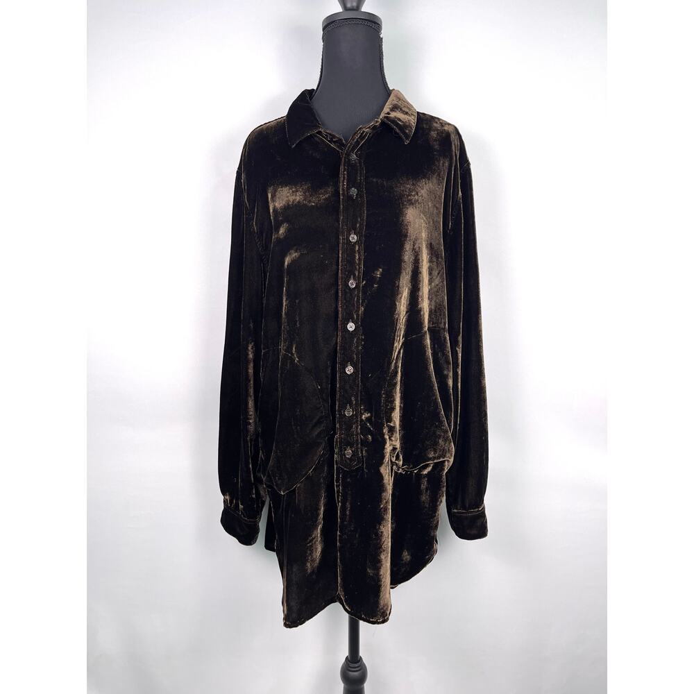 Dear John Hazel Chocolate Tunic Blouse M - Picture 4 of 15